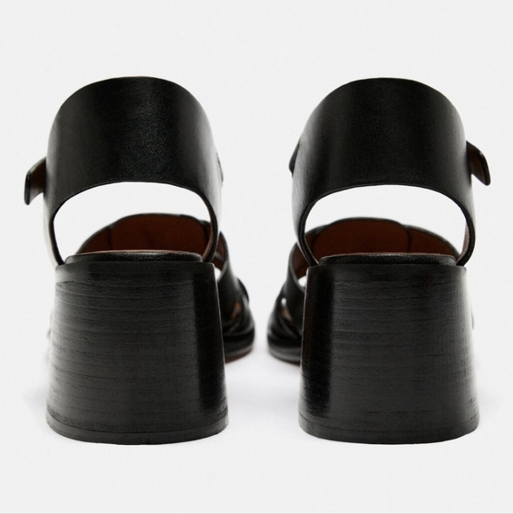 Zara LEATHER FISHERMAN SANDALS - Picture 7 of 9